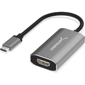 SABRENT Thunderbolt 3 to Dual HDMI 2.0 Display Adapter for Windows or Mac | up to 4K Resolution at 60Hz | Detachable Cable with Screw-in Lock (TH-S3H2)