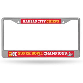 Rico Industries NFL Unisex-Adult Standard Chrome License Plate Frame