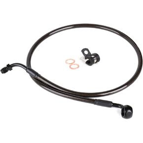MoKitDora Softail Stainless Steel Braided Front Brake Lines Oil Hose for Harley 2018-2022 Fat Bob Low Rider Heritage Classic Breakout with ABS 14" Bars, Black