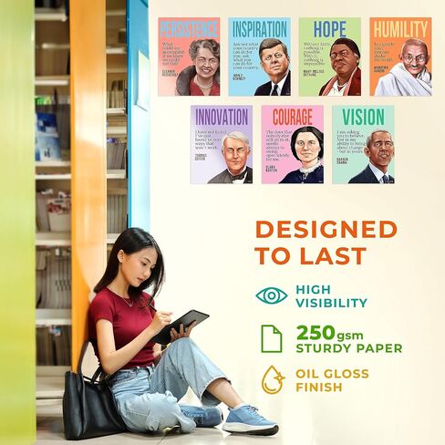 S&O History Posters to Inspire - 12 Historical Figures Classroom History Posters - Social Studies Classroom Decorations - History Classroom Decorations - High School Classroom Decor - 12PC in Saudi Arabia