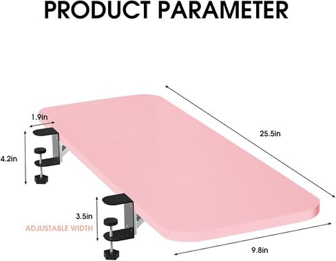 clamp on Desk Extender, Foldable Keyboard and Mouse Tray for Office Desk Extension, Ergonomic Desktop Stand for Typing and Mouse Operation 25.6 inches x 9.8 inches in Kuwait