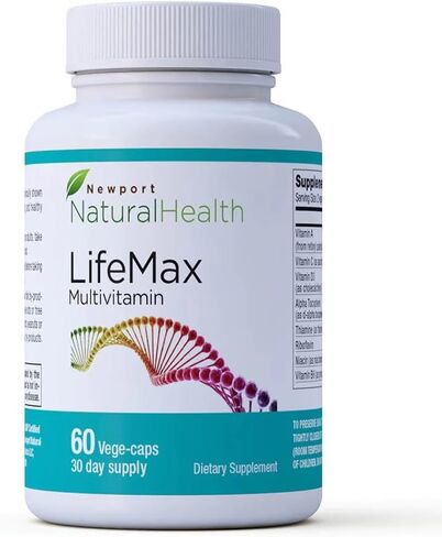 LifeMax Multivitamin: فيتامينات متعددة للبالغين مع حماية التيلومير، مضادات الأكسدة الطيفية، طيف ثوري كامل لمكافحة الشيخوخة، العيش لفترة أطول، صحة القلب. 60 كبسولة نباتية (كمية تكفي لمدة 30 يومًا) in Kuwait