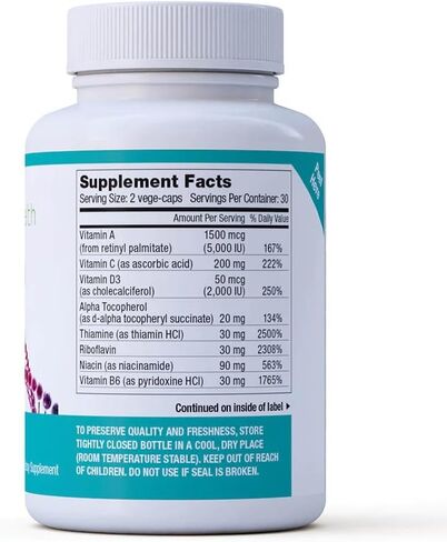 LifeMax Multivitamin: فيتامينات متعددة للبالغين مع حماية التيلومير، مضادات الأكسدة الطيفية، طيف ثوري كامل لمكافحة الشيخوخة، العيش لفترة أطول، صحة القلب. 60 كبسولة نباتية (كمية تكفي لمدة 30 يومًا) in Kuwait