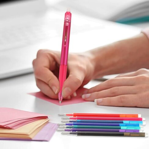 عبوات أقلام قابلة للمسح من ساباري، 0.7 مم، 7 ألوان متنوعة، عبوات حبر هلامية، أقلام قابلة للمسح ذات نقاط دقيقة متوسطة الحجم قابلة لإعادة التعبئة متوافقة مع أقلام النقر القابلة للسحب، أقلام قابلة للمسح لمخطط الكتابة (21 قطعة) in Kuwait