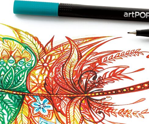 أقلام Fineliner، مجموعة مكونة من 96 قلمًا، أقلام فنون جميلة ملونة للمجلات والرسم والخربشة وسجلات القصاصات والرسم والتوضيح والنقطة الدقيقة in Kuwait