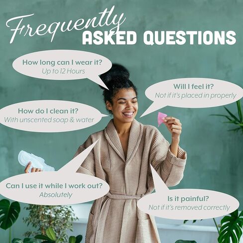 كوب الحيض السيليكون الناعم القابل لإعادة الاستخدام (أحمر، كبير (عبوة من 1)) in Kuwait