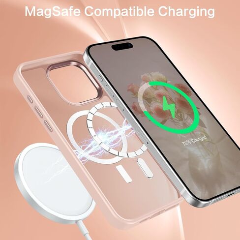BENTOBEN Compatible with iPhone 15 Pro Max Phone Case,iPhone 15 Pro Max Magnetic Case [Compatible with MagSafe] Translucent Matte Shockproof Women Men Protective Case for iPhone 15 Pro Max 6.7",Black in Saudi Arabia