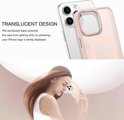 BENTOBEN Compatible with iPhone 15 Pro Max Phone Case,iPhone 15 Pro Max Magnetic Case [Compatible with MagSafe] Translucent Matte Shockproof Women Men Protective Case for iPhone 15 Pro Max 6.7",Black in Saudi Arabia