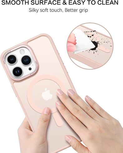 BENTOBEN Compatible with iPhone 15 Pro Max Phone Case,iPhone 15 Pro Max Magnetic Case [Compatible with MagSafe] Translucent Matte Shockproof Women Men Protective Case for iPhone 15 Pro Max 6.7",Black in Saudi Arabia