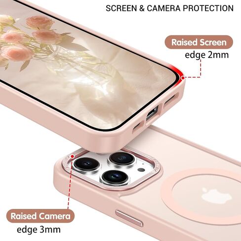 BENTOBEN Compatible with iPhone 15 Pro Max Phone Case,iPhone 15 Pro Max Magnetic Case [Compatible with MagSafe] Translucent Matte Shockproof Women Men Protective Case for iPhone 15 Pro Max 6.7",Black in Saudi Arabia