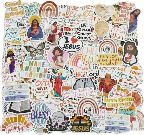 150 قطعة من ملصقات آية الكتاب المقدس، ملصقات يسوع، ملصقات مسيحية لليوميات، لوازم مذكرات دراسة الكتاب المقدس، ملحقات الكتاب المقدس، هدايا مسيحية، ملصقات الكتاب المقدس لزجاجات المياه للفتيات والأطفال in Kuwait
