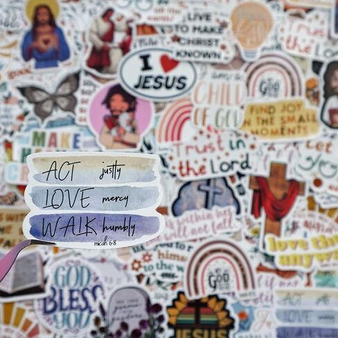 150 قطعة من ملصقات آية الكتاب المقدس، ملصقات يسوع، ملصقات مسيحية لليوميات، لوازم مذكرات دراسة الكتاب المقدس، ملحقات الكتاب المقدس، هدايا مسيحية، ملصقات الكتاب المقدس لزجاجات المياه للفتيات والأطفال in Kuwait