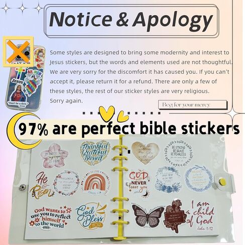 150 قطعة من ملصقات آية الكتاب المقدس، ملصقات يسوع، ملصقات مسيحية لليوميات، لوازم مذكرات دراسة الكتاب المقدس، ملحقات الكتاب المقدس، هدايا مسيحية، ملصقات الكتاب المقدس لزجاجات المياه للفتيات والأطفال in Kuwait