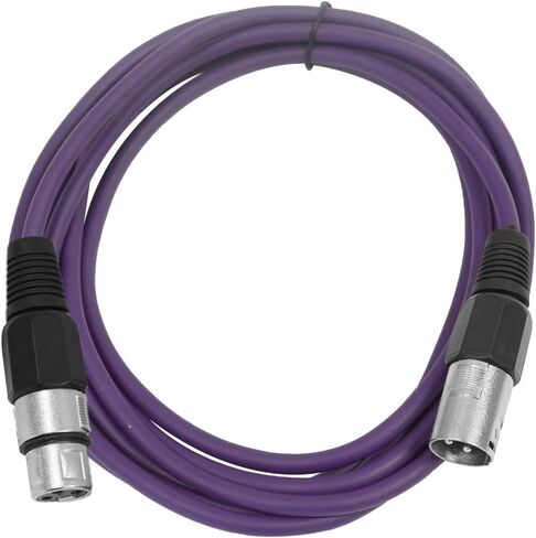 SEISMIC AUDIO - SAXLX-10 - 10' Purple XLR Male to XLR Female Patch Cable - Balanced - 10 Foot Patch Cord in Saudi Arabia