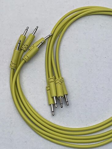 Luigis Modular Supply Spaghetti Eurorack Patch Cables - Package of 5 Yellow Cables, 12 (30 cm) in Saudi Arabia