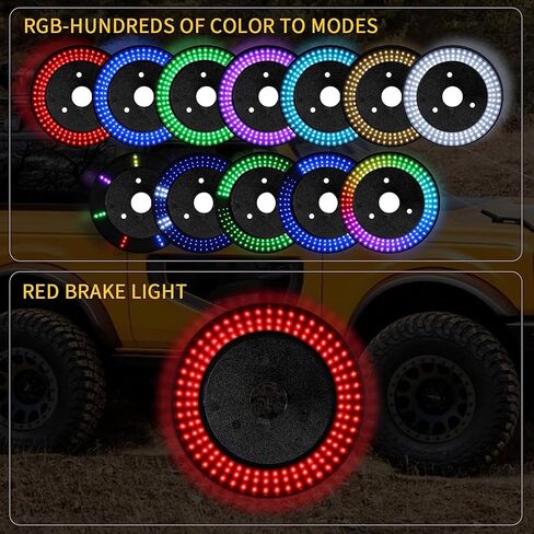 Spare Tire Brake Light Plug & Play Third BrakeTail Light LED Wheel Light Accessories Compatible with Jeep Wrangler 2007-2018 Jeep Wrangler JK/JKU in Saudi Arabia