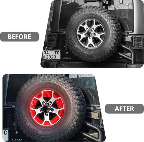 قابس ضوء فرامل الإطارات الاحتياطية وتشغيل ضوء الفرامل الثالث LED ملحقات إضاءة العجلات المتوافقة مع جيب رانجلر 2007-2018 جيب رانجلر JK/JKU in Kuwait