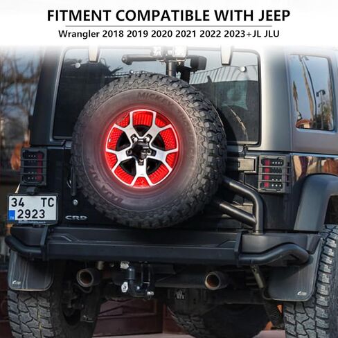 قابس ضوء فرامل الإطارات الاحتياطية وتشغيل ضوء الفرامل الثالث LED ملحقات إضاءة العجلات المتوافقة مع جيب رانجلر 2007-2018 جيب رانجلر JK/JKU in Kuwait