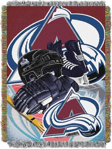 Officially Licensed NHL "Homefield Ice Advantage" Woven Tapestry Throw Blanket, 48" x 60", Multi Color in Kuwait