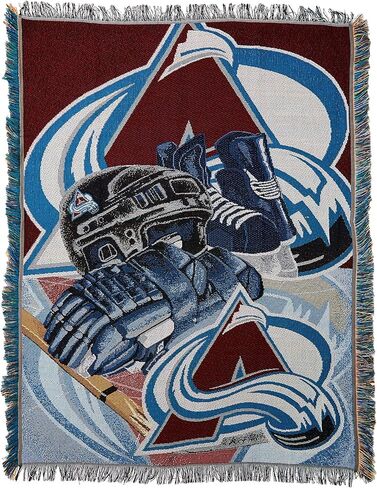 Officially Licensed NHL "Homefield Ice Advantage" Woven Tapestry Throw Blanket, 48" x 60", Multi Color in Kuwait