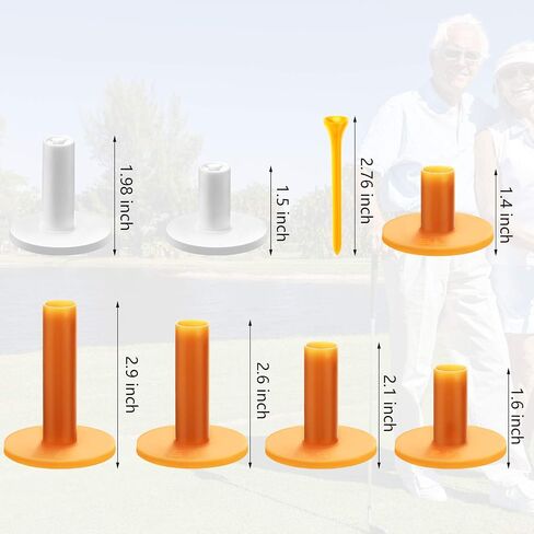 Skylety Rubber Golf Tees Holder Set Include Mixed Size Golf Rubber Tees Holders and Plastic Golf Tees for Driving Range Golf Practice Mat (11) in Saudi Arabia