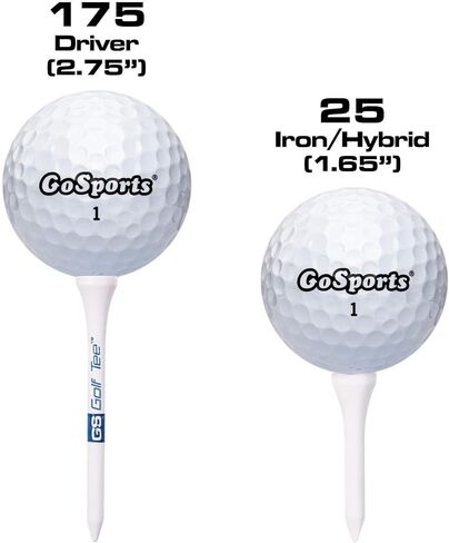 GoSports 2.75 Inch Premium Wooden Golf Tees - 200 Tee Player's Pack with Driver and Iron/Hybrid Tees, Choose Your Tee Color in Saudi Arabia