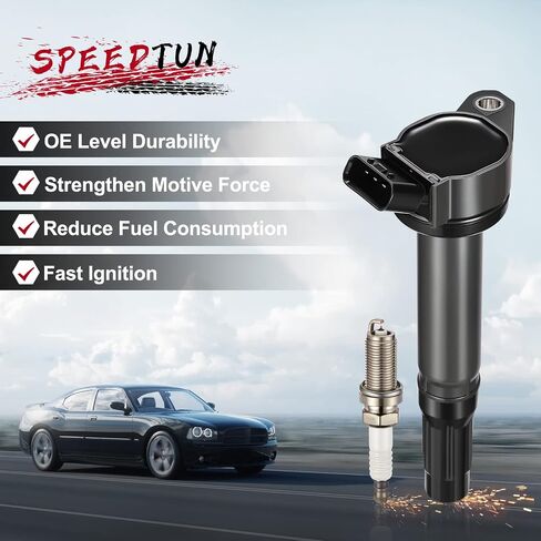 حزمة ملف الإشعال UF487 وقابس إشعال إيريديوم لمركبات V6 3.5L، متوافقة مع تويوتا أفالون كامري هايلاندر RAV4 سيينا فينزا، لكزس ES350 RX350 RX450h، مجموعة من 6 in Saudi Arabia