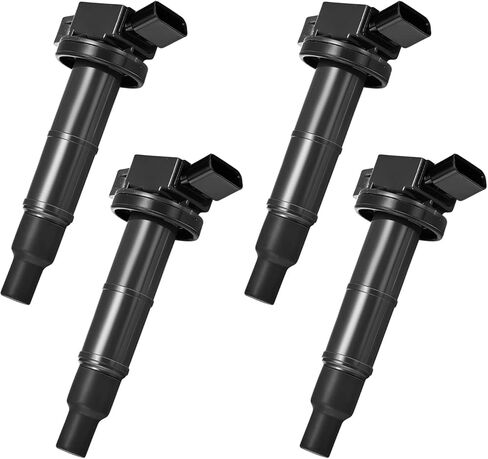 حزمة ملف الإشعال UF487 وقابس إشعال إيريديوم لمركبات V6 3.5L، متوافقة مع تويوتا أفالون كامري هايلاندر RAV4 سيينا فينزا، لكزس ES350 RX350 RX450h، مجموعة من 6 in Kuwait