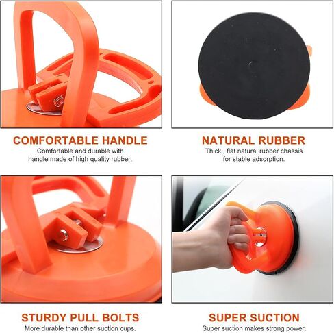 مجموعة مكونة من 3 قطع من أدوات سحب دنت السيارة، أداة قوية لإزالة دنت السيارة لإصلاح جسم السيارة والبلاط الزجاجي وشاشة مرآة سهلة رفع الأشياء وتحريكها in Kuwait