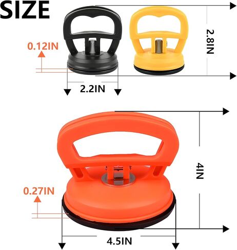 مجموعة مكونة من 3 قطع من أدوات سحب دنت السيارة، أداة قوية لإزالة دنت السيارة لإصلاح جسم السيارة والبلاط الزجاجي وشاشة مرآة سهلة رفع الأشياء وتحريكها in Kuwait