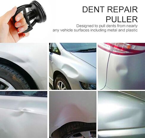 مجموعة مكونة من 3 قطع من أدوات سحب دنت السيارة، أداة قوية لإزالة دنت السيارة لإصلاح جسم السيارة والبلاط الزجاجي وشاشة مرآة سهلة رفع الأشياء وتحريكها in Kuwait