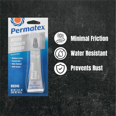 Permatex 80345-12PK White Lithium Grease, 1.5 oz. (Pack of 12) in Saudi Arabia