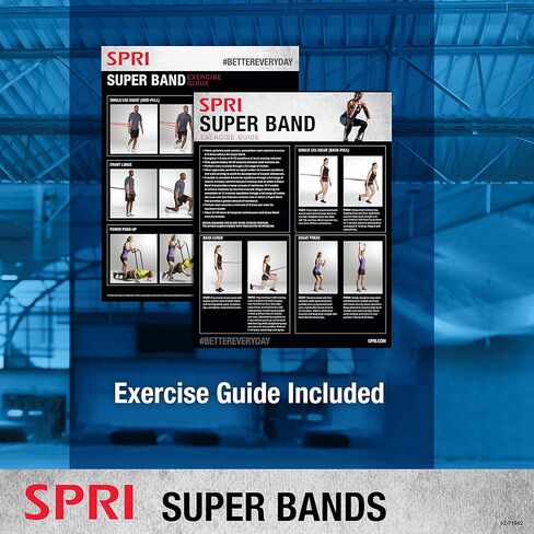 SPRI Superbands - شريط مقاومة للمساعدة في عمليات السحب، واللياقة البدنية الأساسية، وتمارين مقاومة تدريب القوة - أداة متعددة الاستخدامات للمرونة والقدرة على التحمل والتوازن in Kuwait