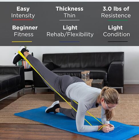 حزام مقاومة THERABAND بطول 50 ياردة، أربطة مرنة احترافية متوسطة الحجم غير لاتكس باللون الأحمر للتمرين العلوي والسفلي للجسم، والعلاج الطبيعي، والبيلاتيس، وإعادة التأهيل، صندوق توزيع، مستوى المبتدئين 3 in Saudi Arabia