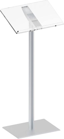 Large Acrylic Podium Black Podium Stand with Storage Shelf Wedding Christmas Birthday Classroom Professional Presentation Podium Reading Surface Platform for Office 23.6" L x 15.7" W x 46" H in Saudi Arabia
