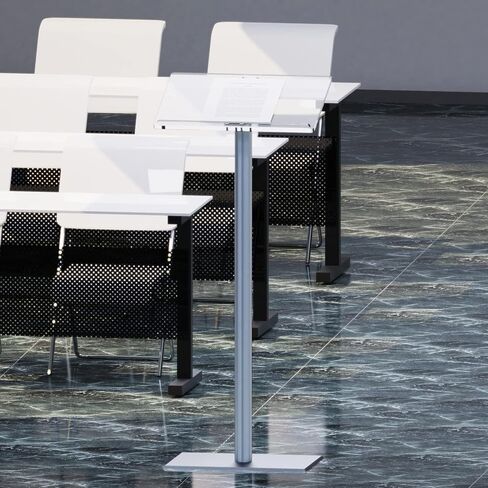 Large Acrylic Podium Black Podium Stand with Storage Shelf Wedding Christmas Birthday Classroom Professional Presentation Podium Reading Surface Platform for Office 23.6" L x 15.7" W x 46" H in Saudi Arabia