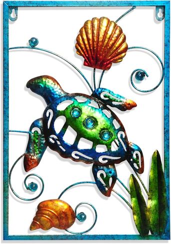 Metal Seahorse Wall Decor Seahorse Wall Art Metal Wall Sculpture Hanging Ocean Decorations Home Wall Decor Garden Fence Living Room Indoor Outdoor in Kuwait