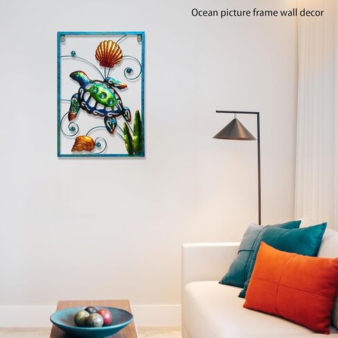 Metal Seahorse Wall Decor Seahorse Wall Art Metal Wall Sculpture Hanging Ocean Decorations Home Wall Decor Garden Fence Living Room Indoor Outdoor in Kuwait