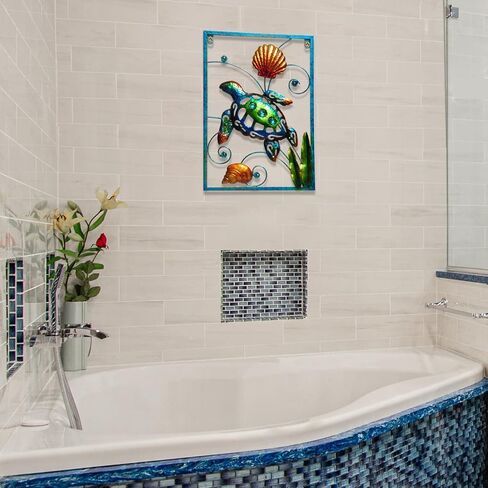 Metal Seahorse Wall Decor Seahorse Wall Art Metal Wall Sculpture Hanging Ocean Decorations Home Wall Decor Garden Fence Living Room Indoor Outdoor in Kuwait