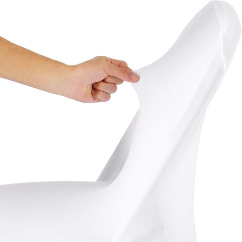 Ascoza 6 Pack White Spandex Folding Chair Covers in Stretch Washable Fabric for Wedding, Party,Holidays,Celebration and Other Special Events in Saudi Arabia