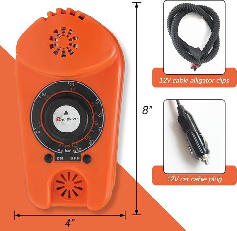 مضخة مجداف SUP مضخة كهربائية مزدوجة المرحلة عالية الضغط 20 رطل لكل بوصة مربعة 12 فولت تيار مستمر موصل سيارة منفاخ هواء لخيمة ISUP Kayak والقوارب القابلة للنفخ in Kuwait