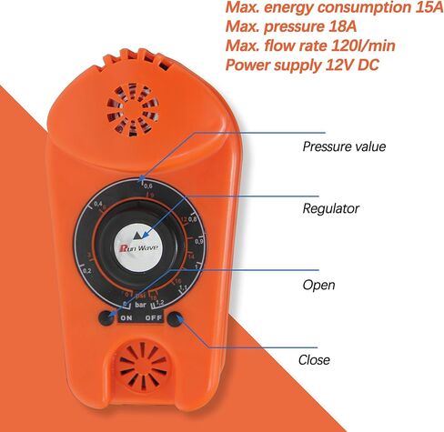مضخة مجداف SUP مضخة كهربائية مزدوجة المرحلة عالية الضغط 20 رطل لكل بوصة مربعة 12 فولت تيار مستمر موصل سيارة منفاخ هواء لخيمة ISUP Kayak والقوارب القابلة للنفخ in Kuwait