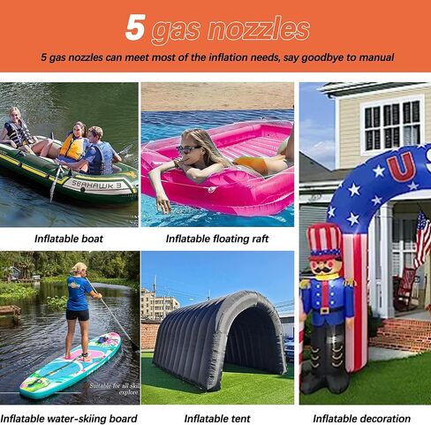 مضخة مجداف SUP مضخة كهربائية مزدوجة المرحلة عالية الضغط 20 رطل لكل بوصة مربعة 12 فولت تيار مستمر موصل سيارة منفاخ هواء لخيمة ISUP Kayak والقوارب القابلة للنفخ in Kuwait