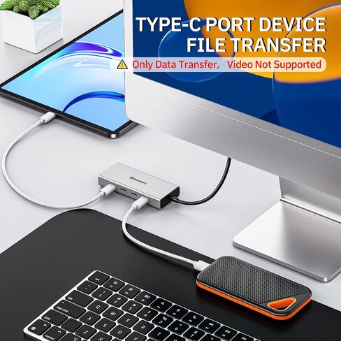 minisopuru 4 منافذ USB C Hub - محور USB بسرعة 10 جيجابت في الثانية لأجهزة الكمبيوتر المحمول، محول USB Hub متعدد المنافذ لأجهزة MacBook Pro وMacBook وMacBook Air وiPad وSurface Pro وChromebook. (لا يوجد شحن/نقل فيديو) in Kuwait