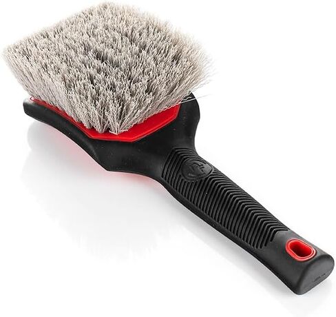 Detail Factory - فرشاة إطارات ProGrip XL - مقبض ProGrip مريح - شعيرات صناعية صلبة لقطع الأوساخ - رمادي وأسود in Saudi Arabia
