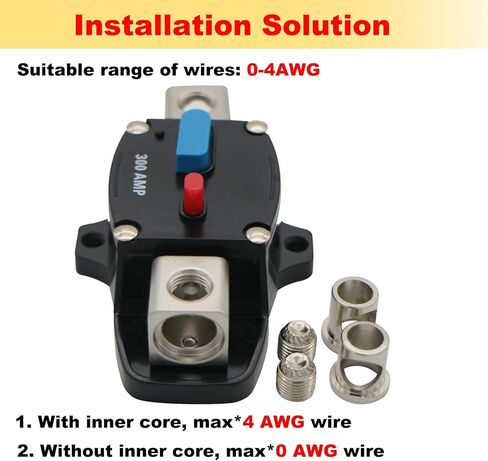 AUTENS DC12V-48V 300A قطاع دارة ستيريو الصوت مضمنة الصمامات أصحاب العاكس دعم إعادة تعيين يدوي للسيارات البحرية قارب المنزل RV إلخ. in Kuwait