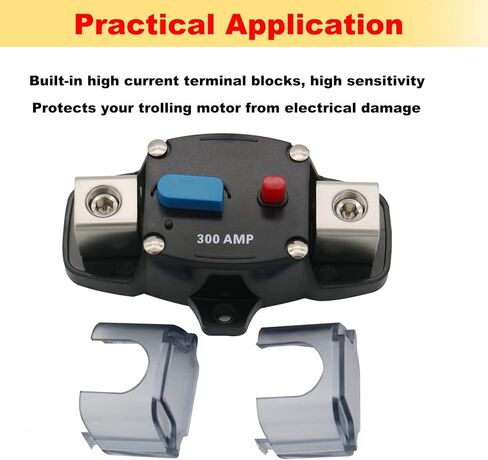 AUTENS DC12V-48V 300A قطاع دارة ستيريو الصوت مضمنة الصمامات أصحاب العاكس دعم إعادة تعيين يدوي للسيارات البحرية قارب المنزل RV إلخ. in Kuwait