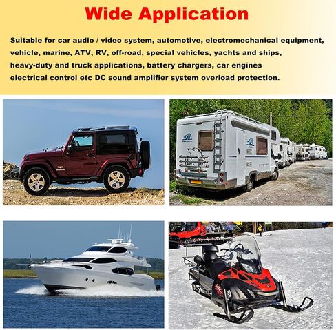 AUTENS DC12V-48V 300A قطاع دارة ستيريو الصوت مضمنة الصمامات أصحاب العاكس دعم إعادة تعيين يدوي للسيارات البحرية قارب المنزل RV إلخ. in Kuwait