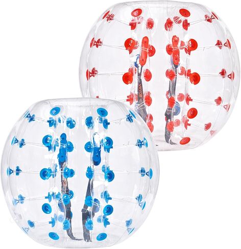 كرات ممتصة للصدمات قابلة للنفخ من VEVOR، عبوة من قطعتين، كرات سومو زورب للجسم بطول 4 أقدام/1.2 متر للمراهقين والبالغين، كرات فقاعات هامستر بشرية من البولي فينيل كلوريد بسمك 0.8 مم للعب ألعاب الفريق في الهواء الطلق، ألعاب ممتصة للصدمات للحديقة، الفناء، الح in Kuwait