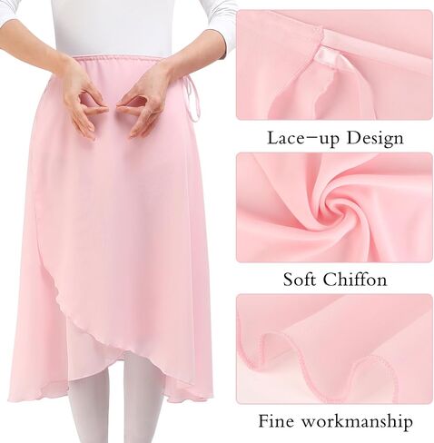 EASTBUDDY Ballet Skirt Women Sheer Long Dance Wrap Skirt for Adult Girls Chiffon Skirts with Adjustable Tie Waist in Saudi Arabia